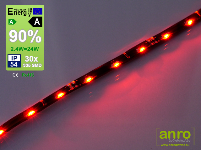 Élvilágító LED szalag (335x30 LED) 50 cm - Piros