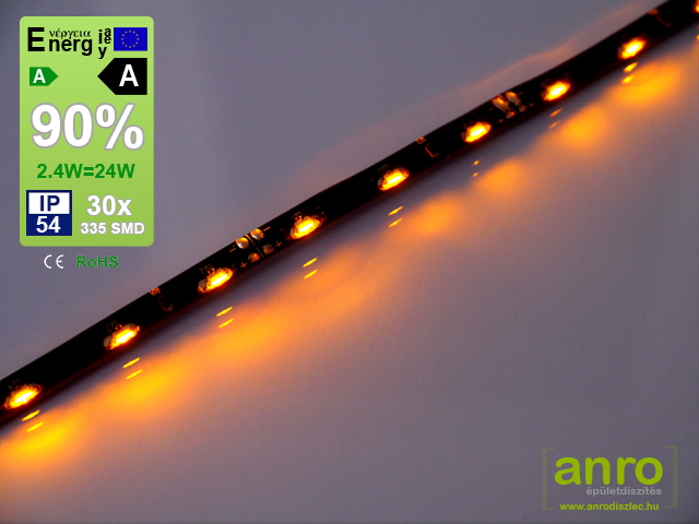 Élvilágító LED szalag (335x30 LED) 50 cm - Sárga