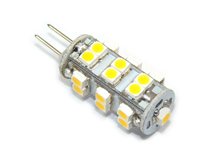 LED lámpa G4 (SMD3528x25/1.2W/270°) meleg fehér (6hó)