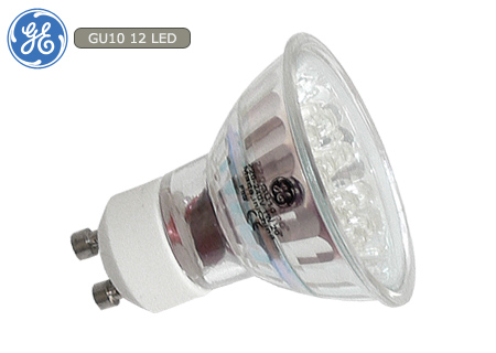 XX-LED lámpa GU10 spot (12 LED / GE) 1,5W kék