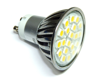 x. LED lámpa GU10 (SMD5050x20/4W/120°) meleg f. (6hó)