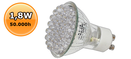 XX-LED lámpa GU10 spot (36 LED / AB) 1,8W hidegf - Készlet er.