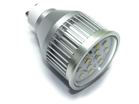 x.LED lámpa GU10 (SMD3535x10/5.8W/120°) meleg fehér