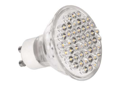 XX-LED lámpa GU10 spot (48 LED/KL) Melegfehér