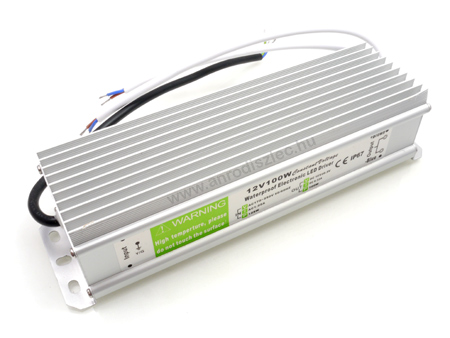 x. Tápegység 12 Voltos LED-hez IP67 Kültéri (12VDC/8.3A/100W)