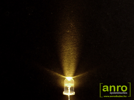 LED Dióda (5 mm - kerek fejű - 25°) Meleg fehér (1000 db)
