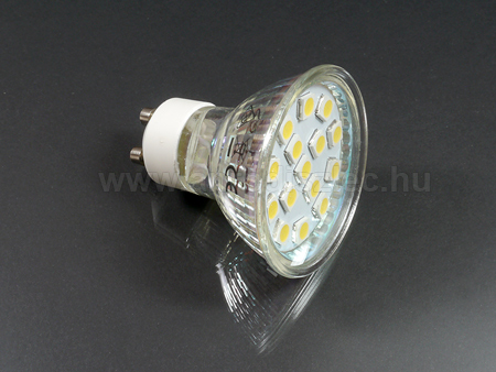 LED lámpa GU10 (SMD5050x15/2.5W/120°) hideg fehér