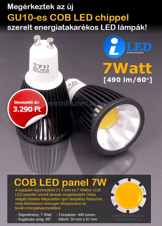 Új GU10 COB LED spot lámpák érkeztek! Új GU10 COB LED spot lámpák érkeztek!