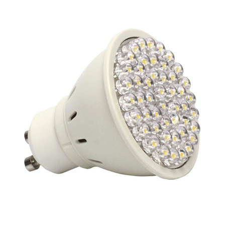 x. LED lámpa GU10 (DIPx48/2.4W/120°) hideg fehér