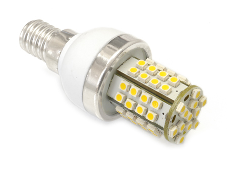 x. LED lámpa E14 (SMD3528x60/3.9W/270°) meleg fehér