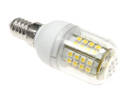 x. LED lámpa E14 (SMD3528x60/3.9W/270°) meleg fehér Búra!
