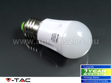 LED lámpa E27 (COB Epistar/3W/120°) meleg fehér VTAC
