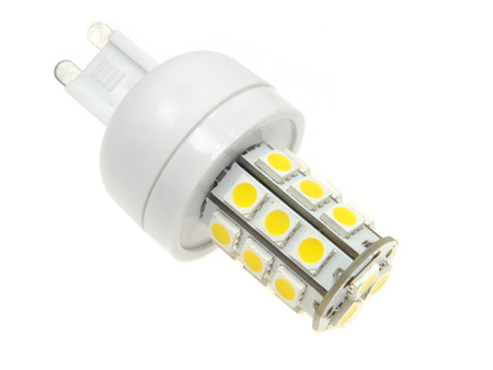 x. LED lámpa G9 (SMD5050x24/4W/270°) meleg fehér