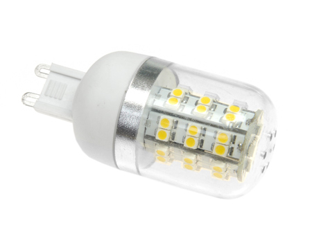 x. LED lámpa G9 (SMD3528x48/3W/270°) meleg fehér Búra!