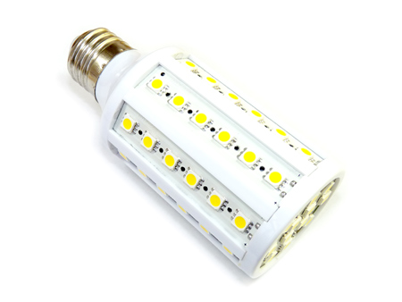 x. LED lámpa E27 (SMD5050x60/10W/270°) meleg fehér
