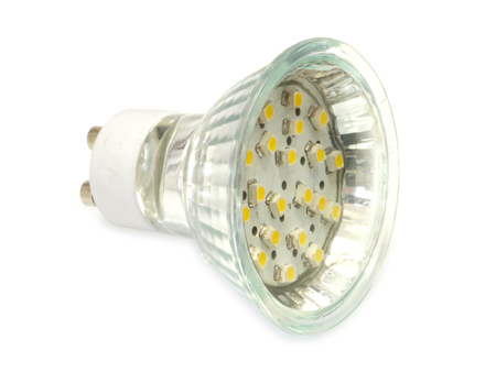 LED lámpa GU10 (SMD2835x20/1.1W/70°) meleg fehér