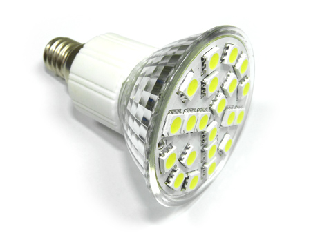 x.LED lámpa E14 (SMD5050x21/2.6W/120°) meleg