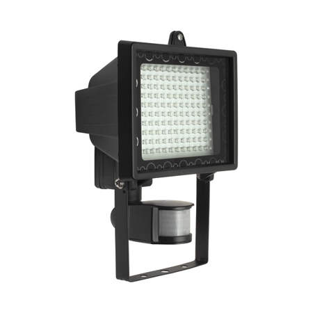 LED fényvető mozgásérzékelős Egro (130 LED / 9W) fekete