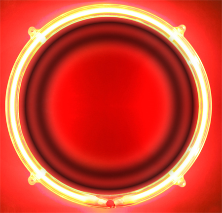Neon gyűrű hangfalakra (25 cm átm) hangvezérelt!