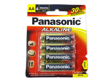 Elem - Alkáli - AA ceruzaelem Panasonic (1.5 Volt) 4 darab