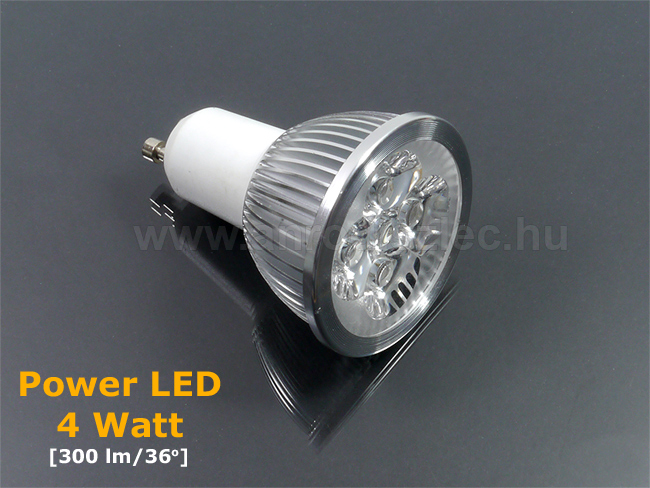 LED lámpa GU10 (PowerLED/4W/36°) meleg fehér