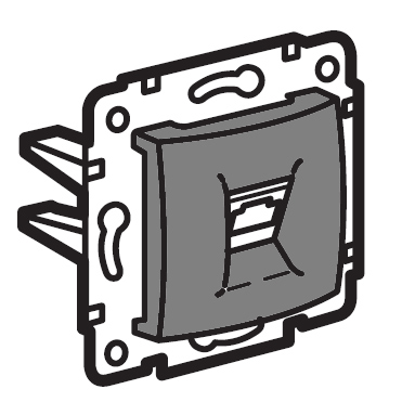 Valena RJ45 ISDN telefon aljzat, alumínium