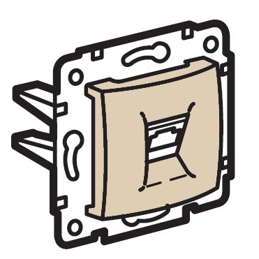 Valena RJ45 ISDN telefon aljzat, elefántcsont