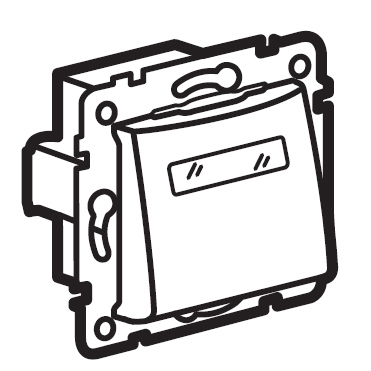Valena egypólusú nyomó jelzőf.+címketartó (12V~/10AX) fehér