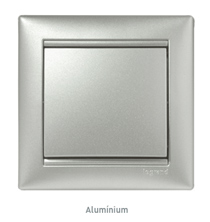 Modern alumínium színű keret, alumínium színű kapcsolóval Modern alumínium színű keret, alumínium színű kapcsolóval