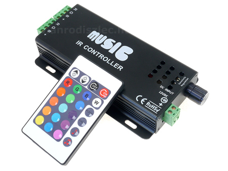 RGB vezérlő - Infra - 144W Audio-music controller