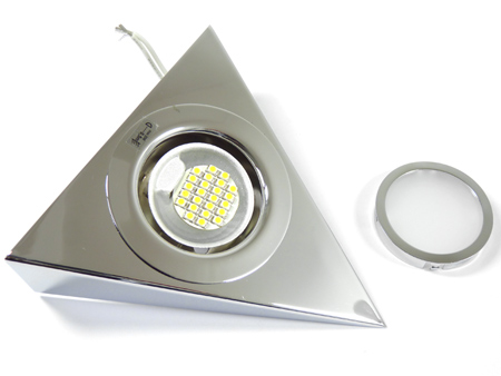 -Szett: Zepo bútorspot + G4 (2W/3200K) LED lámpa - Króm