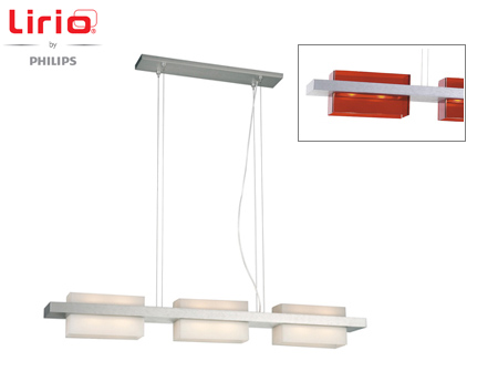 x-Lirio Ace függeszték, 6x42W G9, fehér / piros
