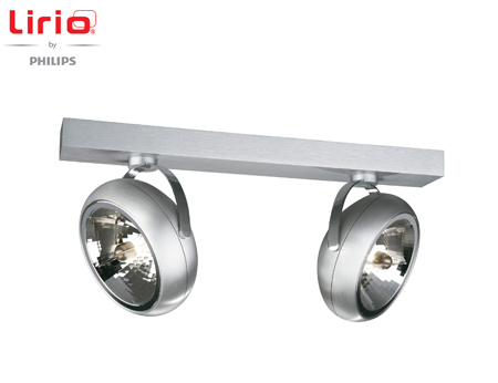 x-Lirio Helia fali lámpatest, 2x50W AR-111, mattkróm