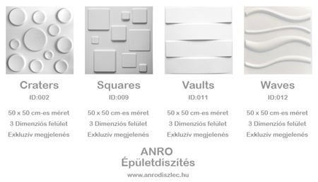 WallArt 3D falpanel - vegyes minták II.