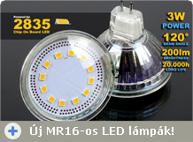 Új MR16-os LED lámpák érkeztek!