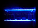 Üvegpolc élvilágítása színváltós RGB LED szalaggal