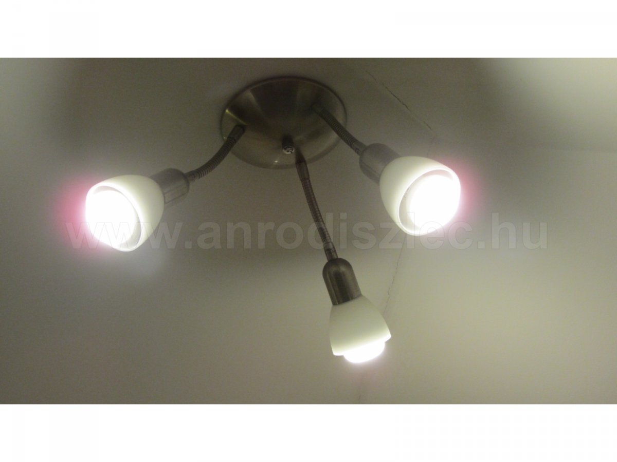 Fehér plafonon 3 ágú csillár G9 LED lámpákkal