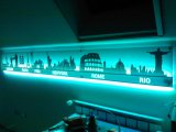 Plexi lap mart mintával LED szalag élvilágítással