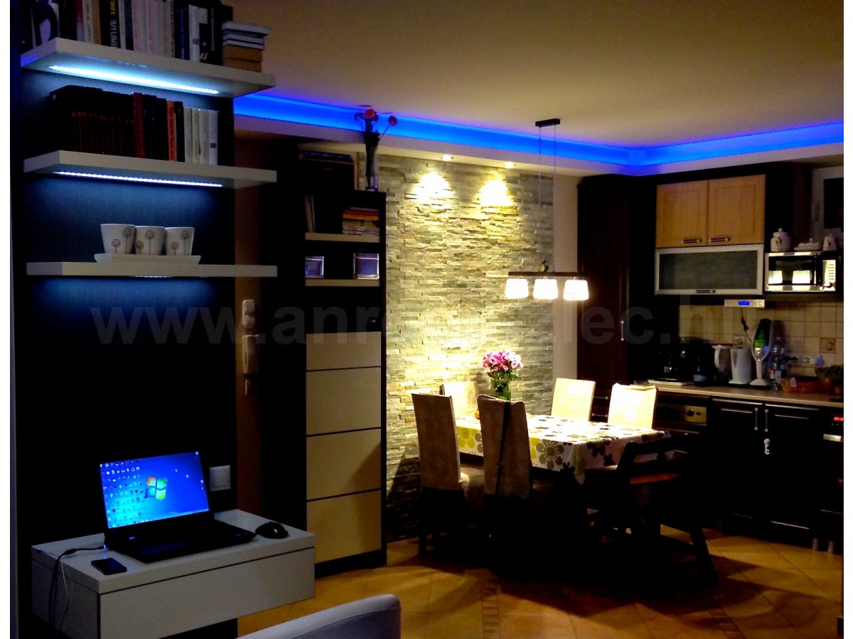Étkező, RGB Led csíkkal, Led Spottal, Led Lámpával, WiFi vezérléssel