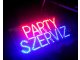 Elkészült a party szerviz világító felirat