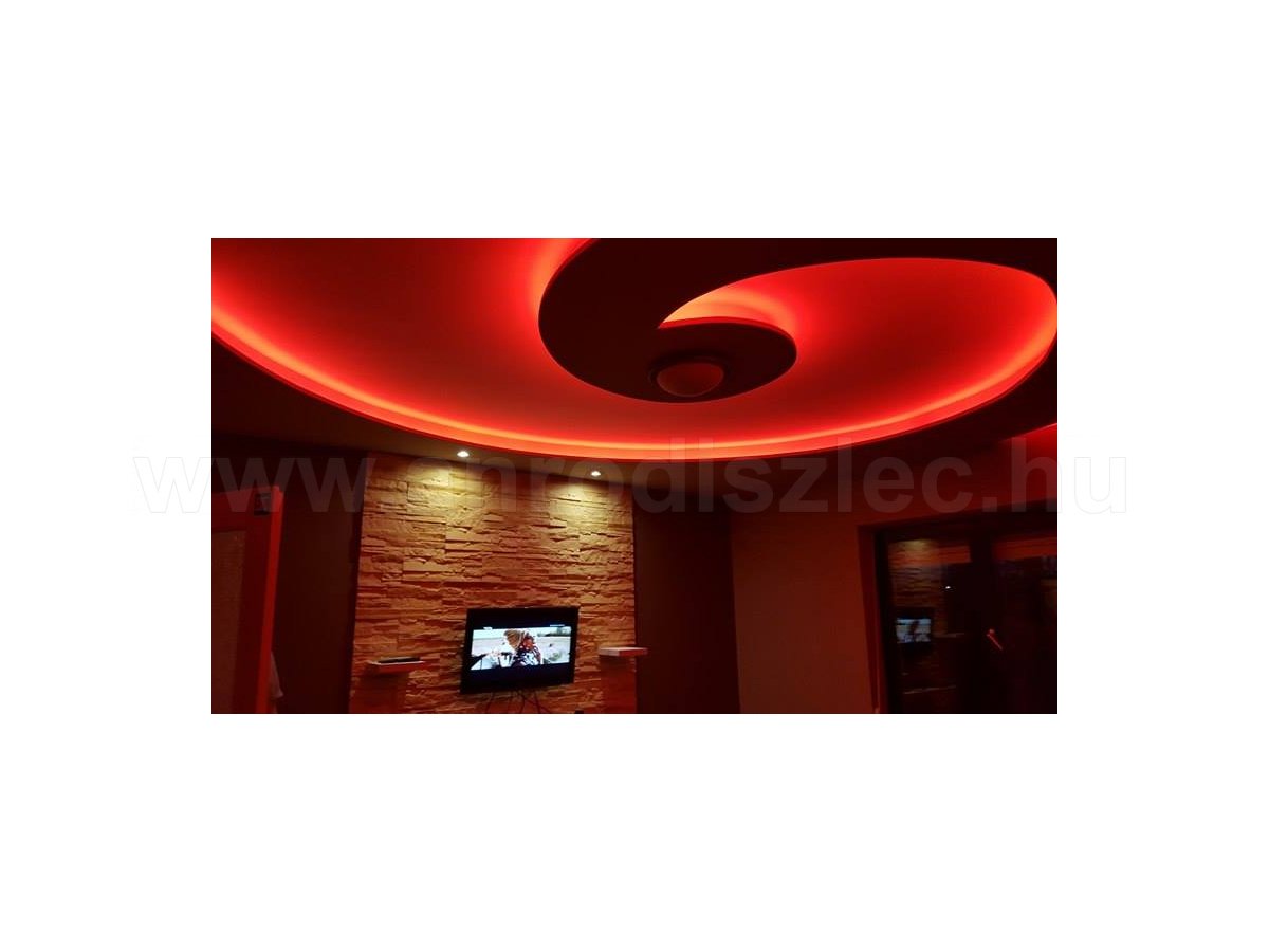 Gipszkarton spirál RGB LED megvilágítással