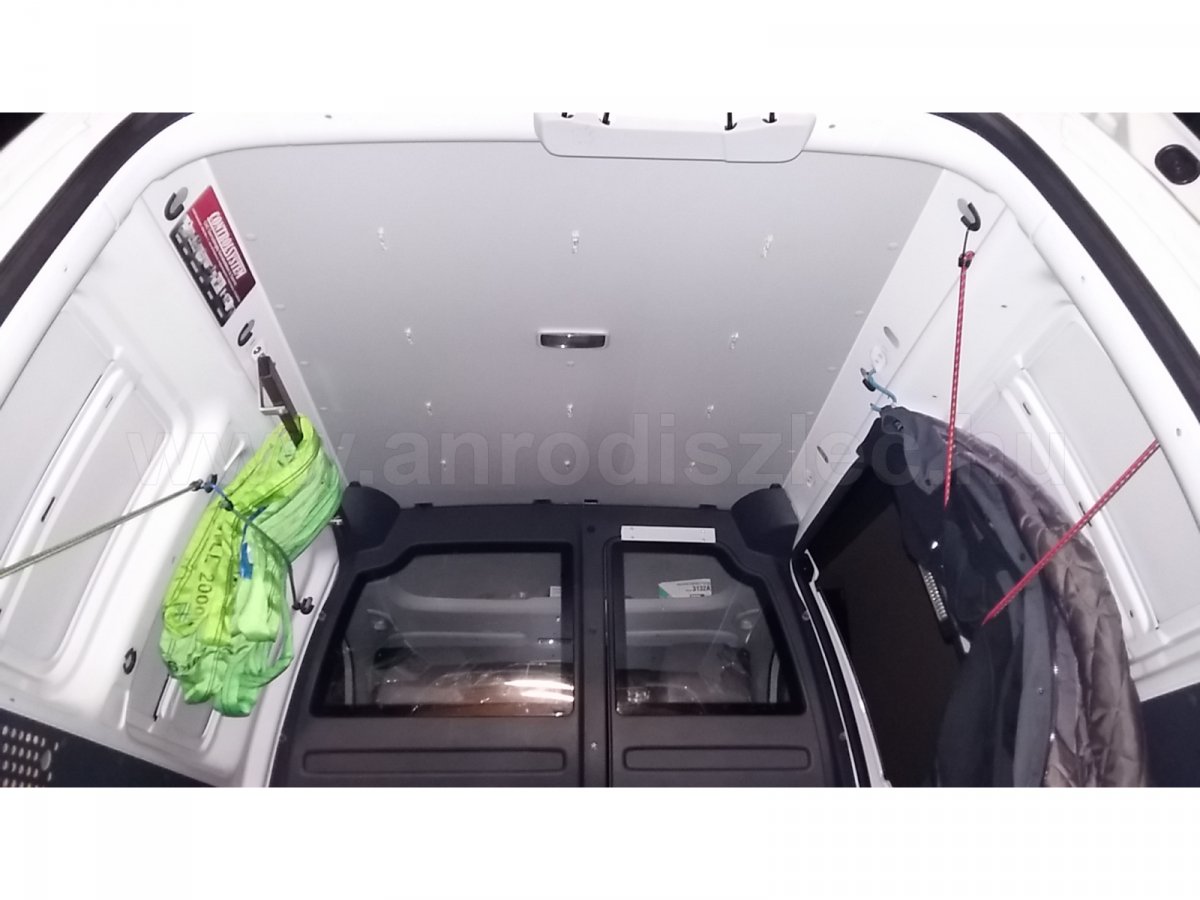 VW Caddy raktér világítás a plafonra rögzített LED modulokkal