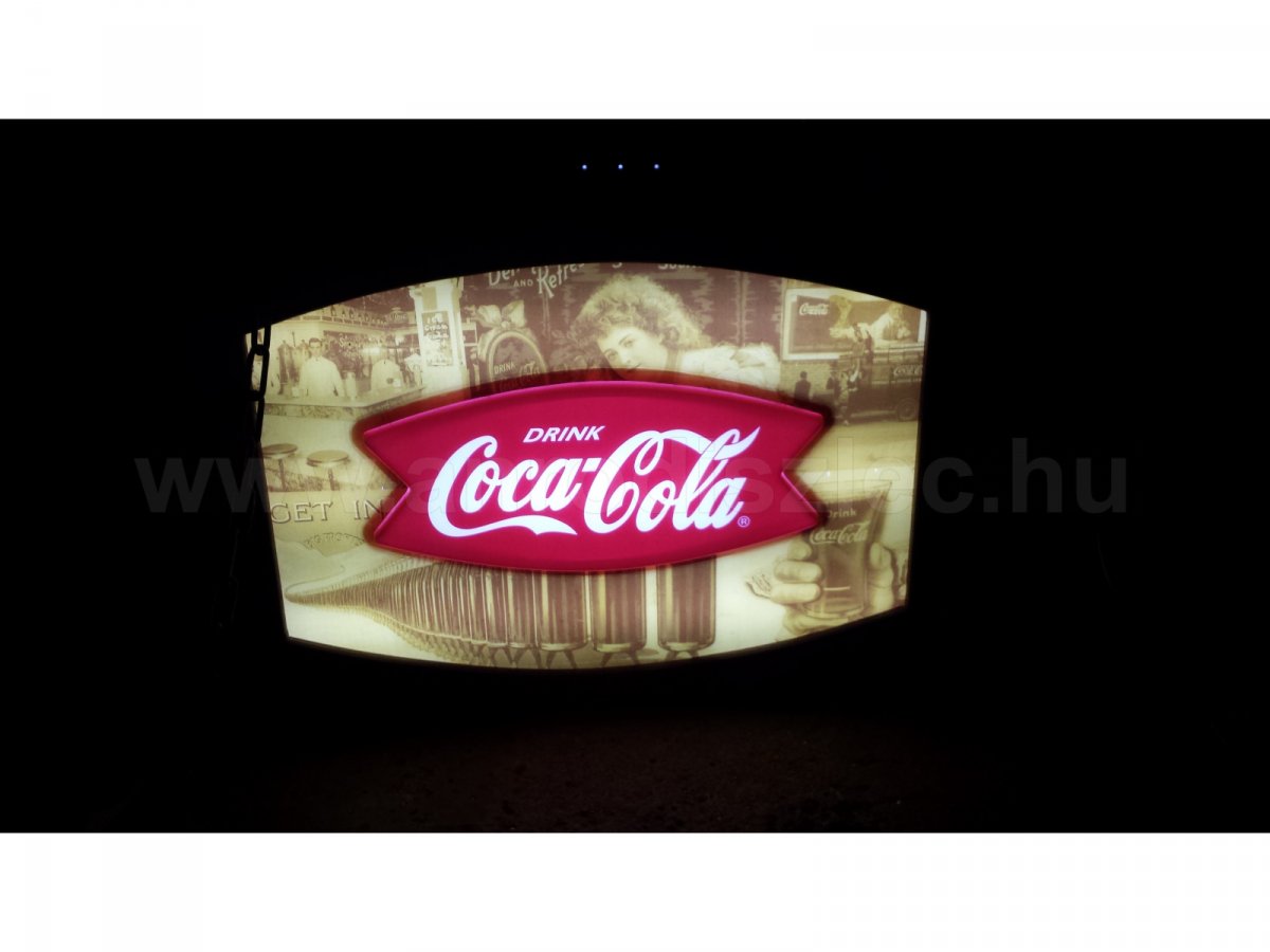 Coca Cola tábla reklámtábla LED szalagos háttérvilágítással