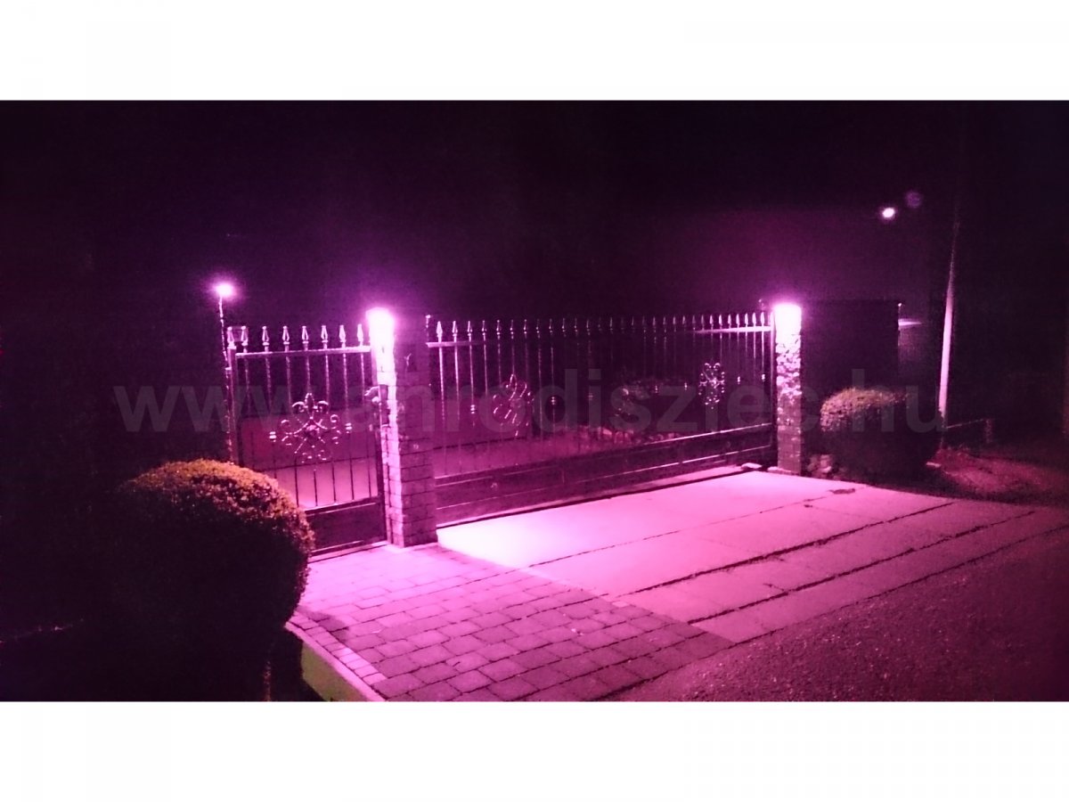 Utcai kapu színes led világítással - pink