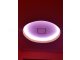 Kör alakú mélyedés álmennyezetben, LED világítással (RGB szalag hangulatfény és LED panel főfény)