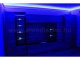 Nappali szoba RGB színváltós fénnyel és szekrény LED polcvilágítással (kék) 