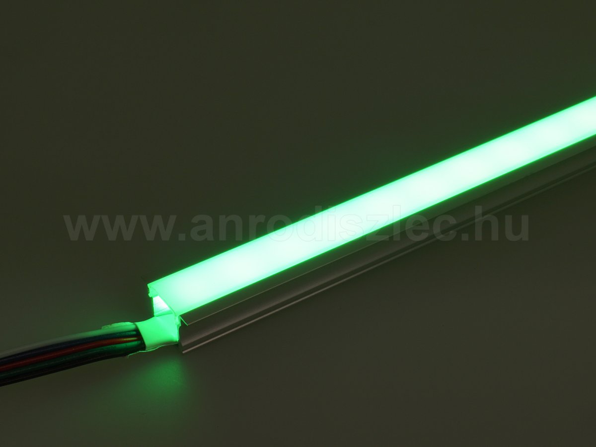 Alu profil 24V LED szalag színváltás: zöld