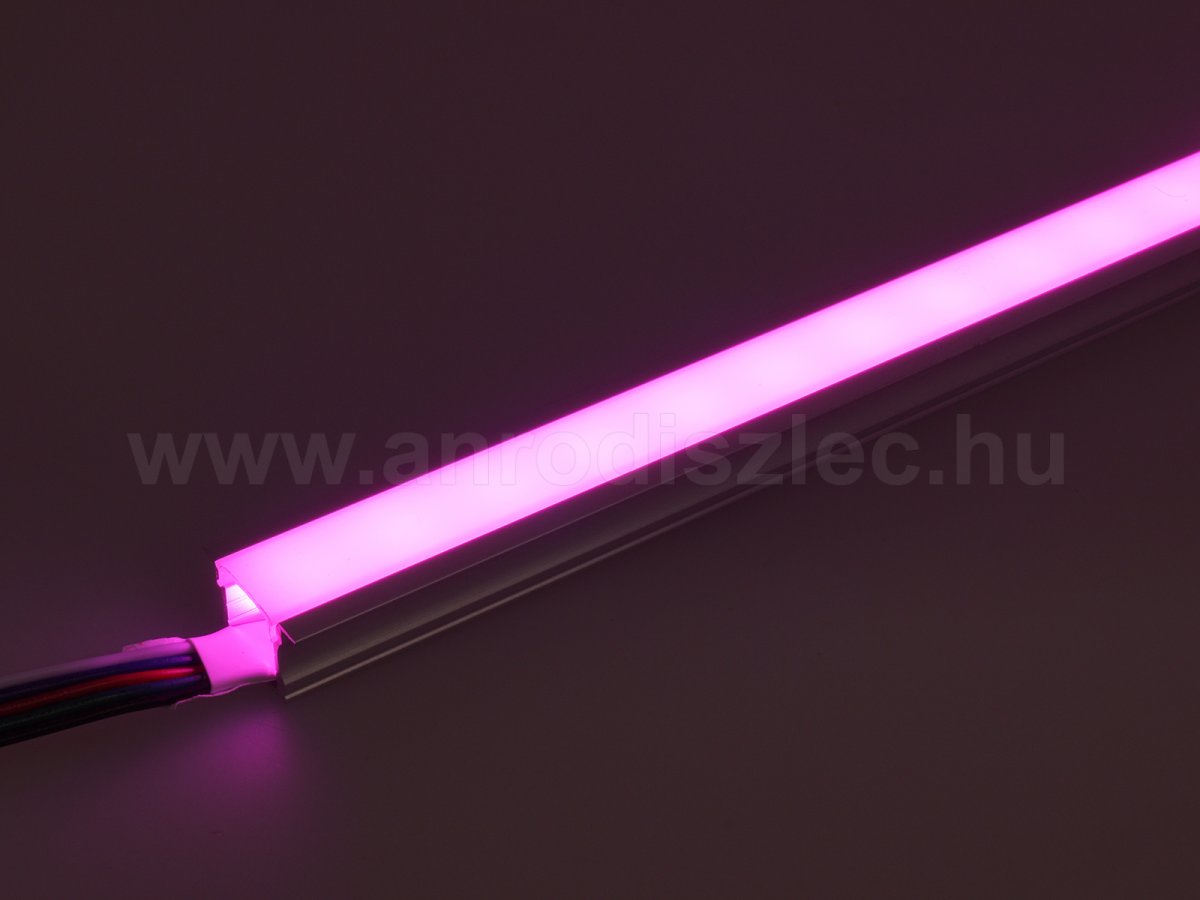 Alu profil 24V LED szalag színváltás: rózsaszín