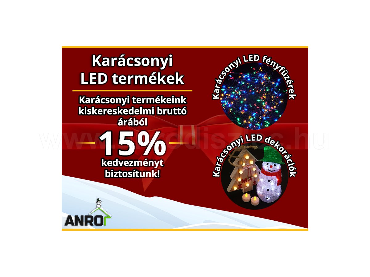 15%-os akció karácsonyi led termékekre!