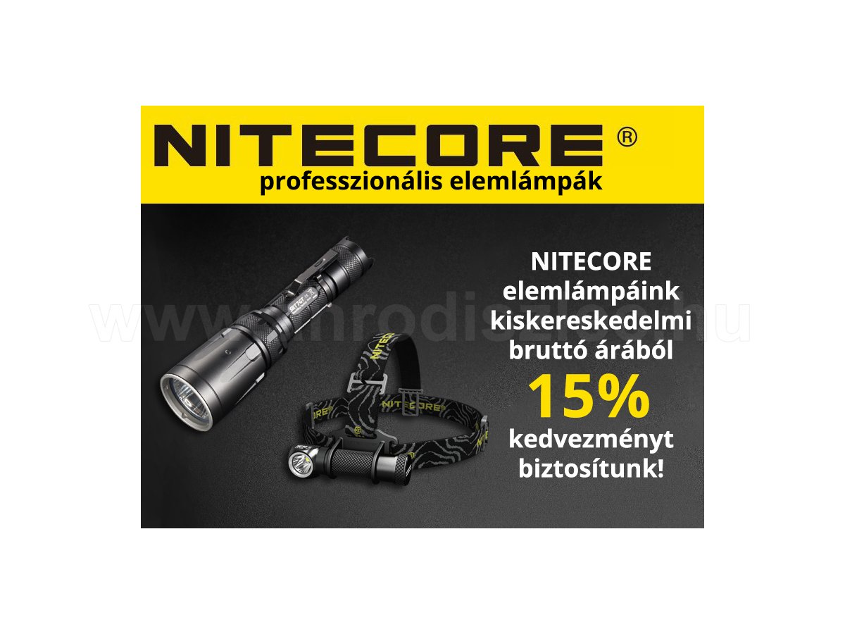 15%-os akció NITECORE professzionális elemlámpákra!